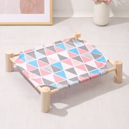 image-Pet Camp Bed - Removable Washable Wooden Dog Cat House