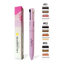 image-4 in 1 Makeup Pen - Black Eyeliner Eyebrow