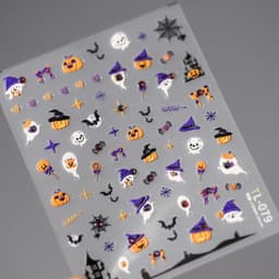 image-tensor Halloween Pumpkin Nail Stickers Diamond Series