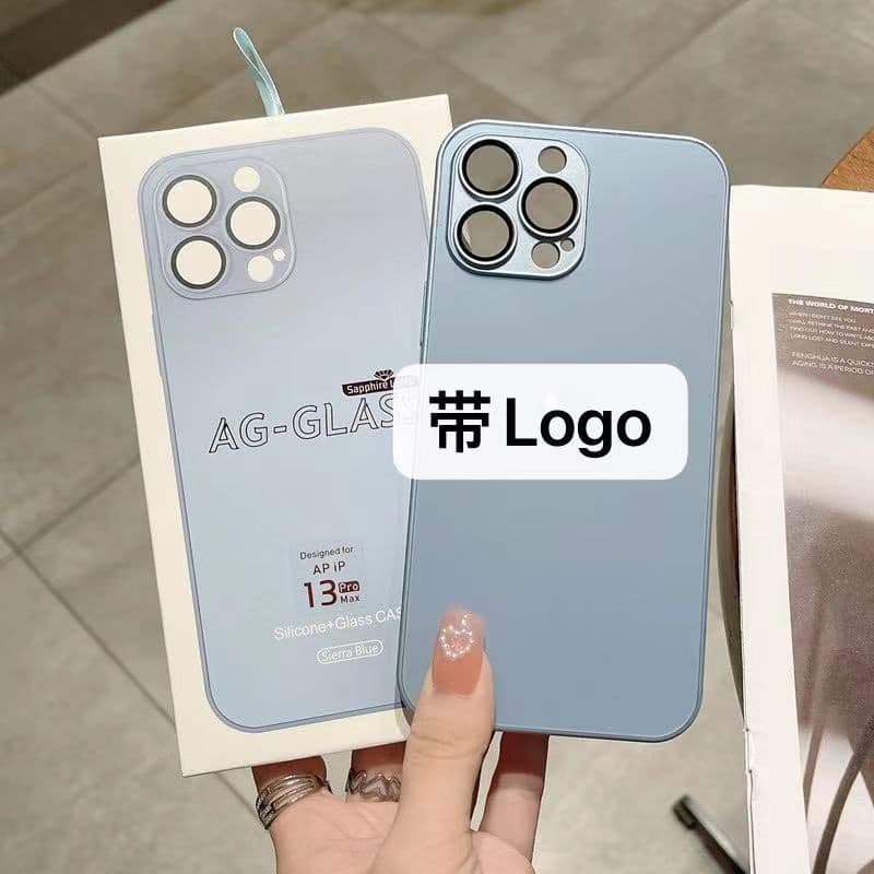 image-iPhone 14AG Frosted Glass Lens Film Case - Protective Cover 12