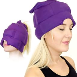 image-Gel Ice Face Cooling Headgear Eye Cap For Headache Relief Cold Therapy