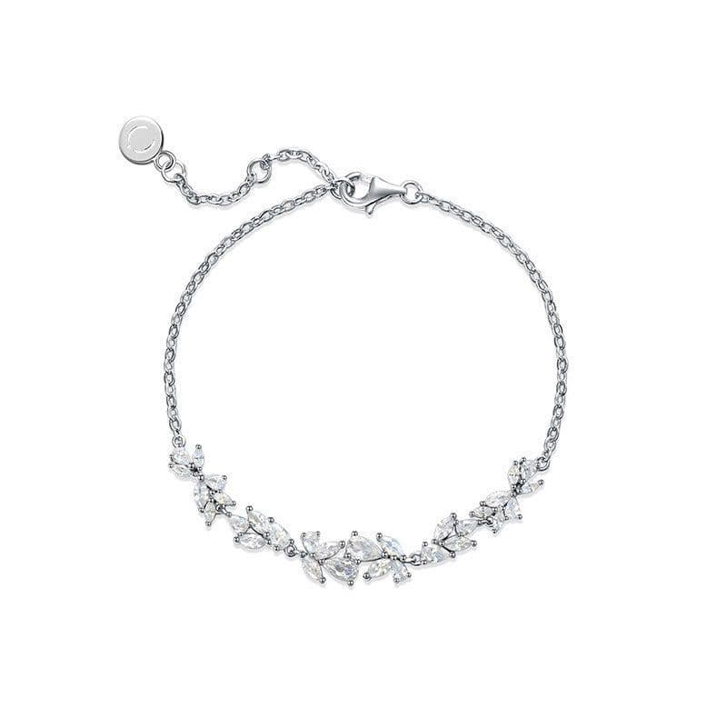image-Heartfelt Wisteria Flower Diamond Bracelet - Luxury 2023 Gift for Women