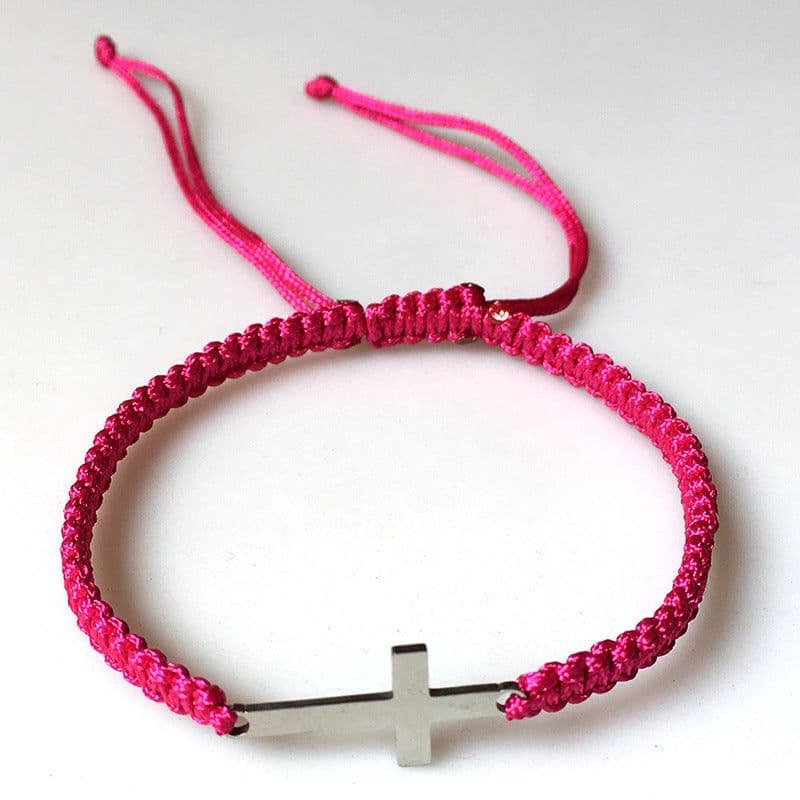 image-Hand-Woven Stainless Steel Couple Bracelets