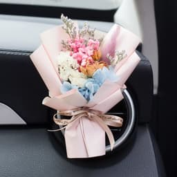 image-Aromatherapy Clip Bouquet - Beige Hydrangea Car Fragrance Decor