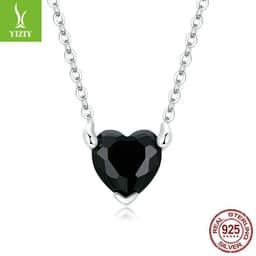 image-Silver 925 Zircon Earrings & Necklace Set - Clavicle Chain, Women's Jewelry