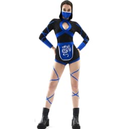 image-S-XXL Samurai Costume Dragon Japanese Ninja Uniform Dragon Ninja Costume Halloween Costume