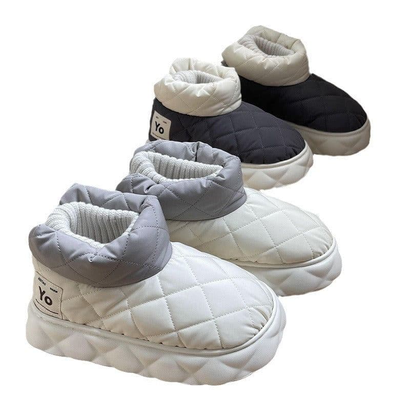 image-Men's High-Top Cotton Winter Snow Boots - Warm Non-Slip Slippers