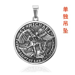 image-Stainless Steel God of War Pendant Pendant European and American Retro Titanium Steel Men's Greek Angel Women's Necklace Jewelry