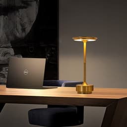 image-Cross-border decorative flying saucer table lamp popular bar atmosphere lamp USB charging wireless touch all-aluminum I-shaped night light Producing time 3-4 days