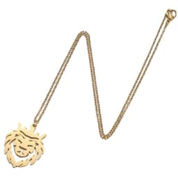 image-Gissen Crown Lion Pendant Necklace - Steel
