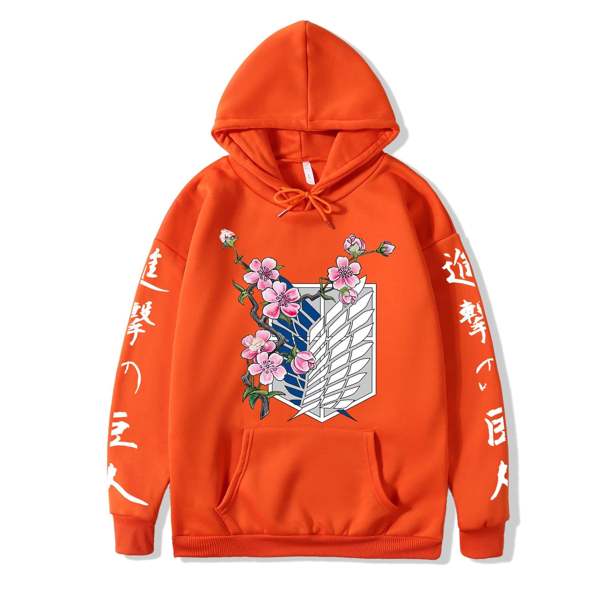 image-2021 couples wear autumn and winter new popular anime attack giant series illustration loose casual hooded sweater women