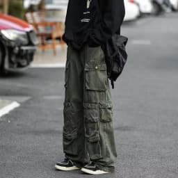image-American tide brand assault trousers men's spring and autumn new high street vintage functional wind tooling casual trousers