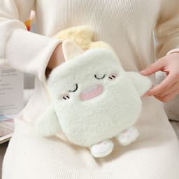 image-Purple Plush Hot Water Bottle 500ML - Removable Cover