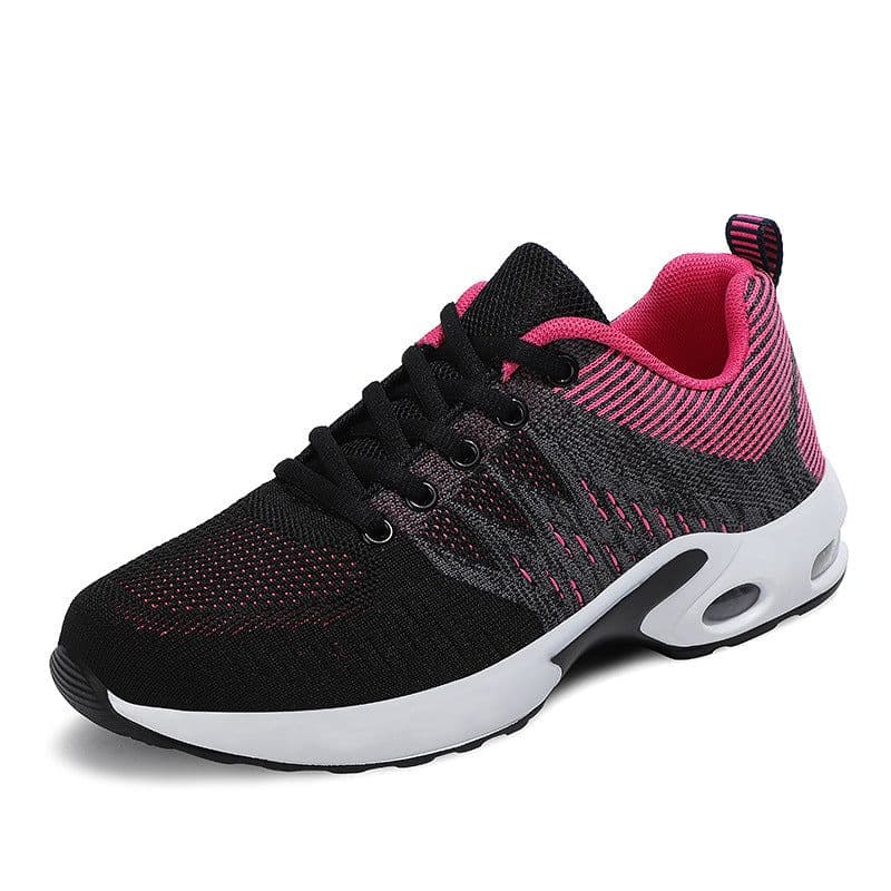 image-Bota Women's Sports Shoes - Black Mesh Lace-Up