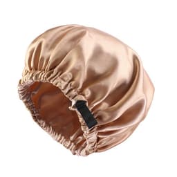 image-Satin Shower Cap - Deep Purple, Elastic, Unisex, One Size, Popular in Europe and America
