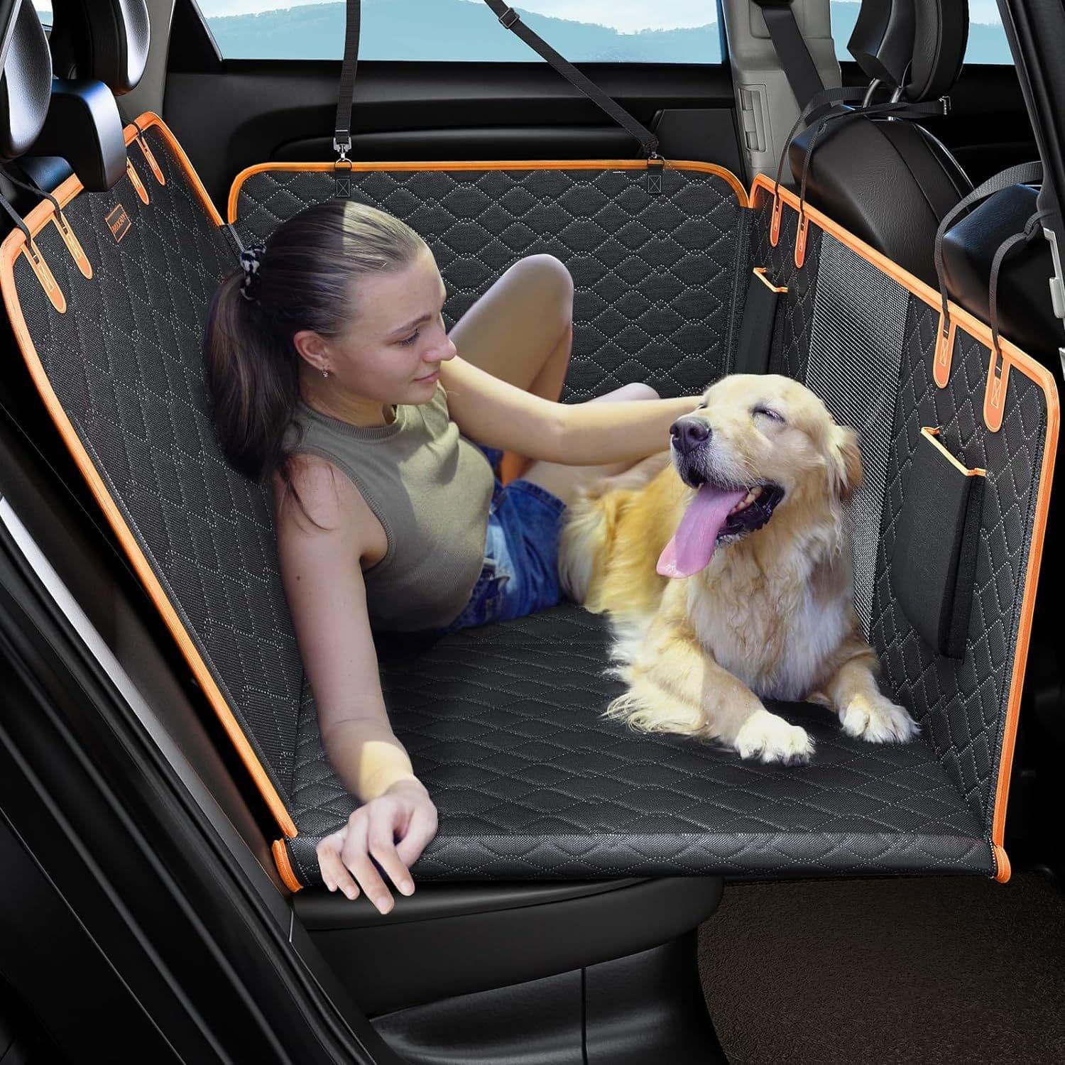 image-Dog Car Seat Mat - Black Waterproof 132x158cm