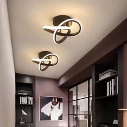 image-LED Ceiling Lamp Modern Double Circle Porch