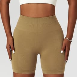image-Yoga Shorts - Summer Running Tights, Breathable High Waist, Versatile Sports Pants, Far Mountain Ash