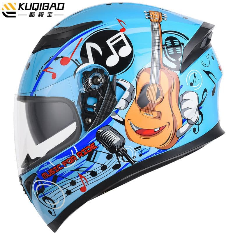 image-Coolqibao Motorcycle Full-Face Helmet Bluetooth XXL Gray