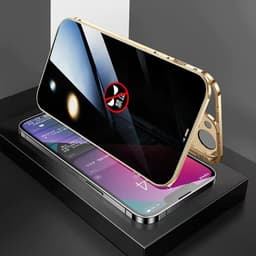 image-Apple 14 Phone Case - Metal Magnet Anti-Peep Double-Sided iPhone 12/13/14