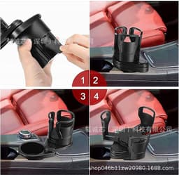 image-All Purpose Car Cup Holder and Organizer ashtray car beverage cup holder