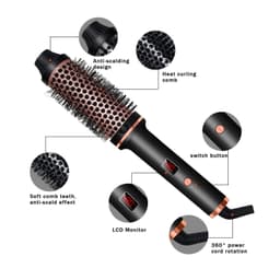 image-New cross-border perm curling iron hair straightener electric plywood straight curling dual-purpose large curling inner bangs perm iron straight