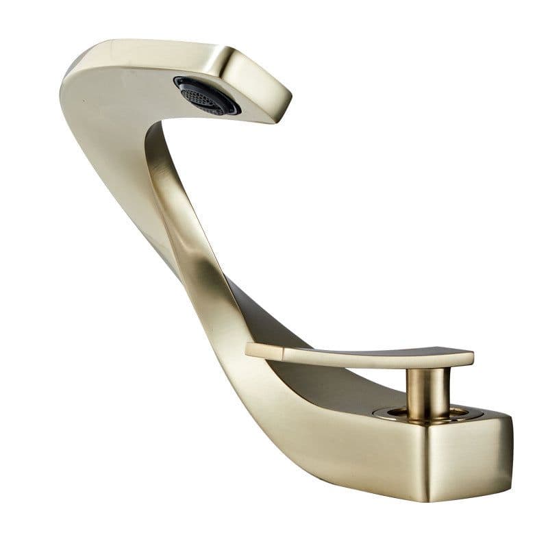image-Copper Basin Faucet Hot Cold Mix White