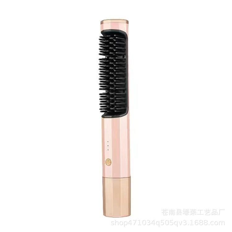 image-Holly Hair Straightener Comb - Green Dual-Use