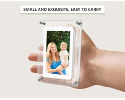image-Amaboo 5-inch Acrylic Photo Frame - HD Video Player Transparent 2GB Storage