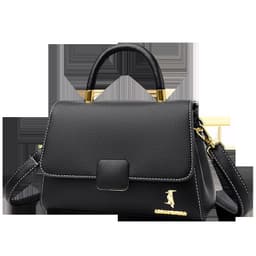 image-Genuine Leather Shoulder Bag - Brown Square