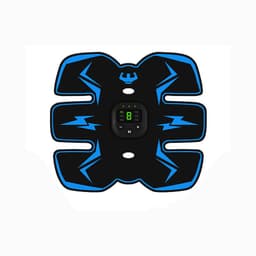 image-Anmer EMS Abdominal Muscle Trainer Belt - Blue, Foldable