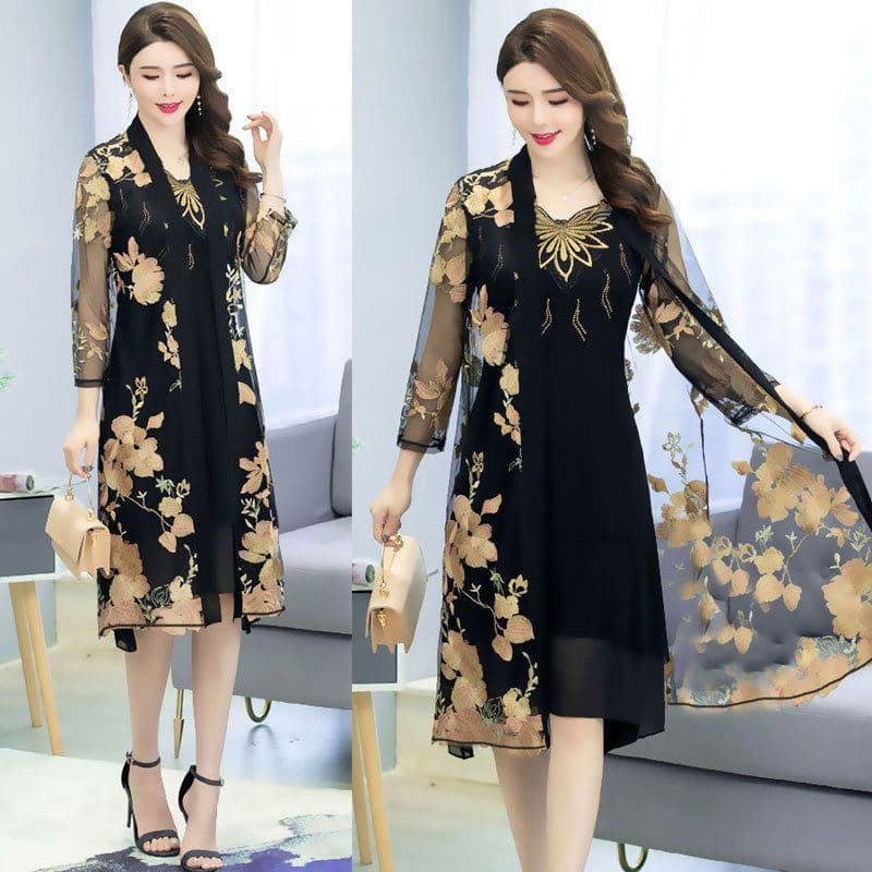 image-Foreign trade 2022 summer new large size women's clothing fat sister 200 catties mesh sunscreen clothing women's mid-length coat thin