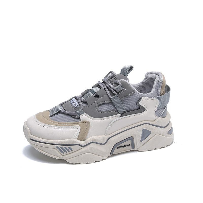 image-Women's Sports Casual Shoes - Grey Color Matching