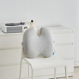 image-Office Chair Lumbar Cushion - Blue Memory Foam Backrest Pillow for Pregnant Women