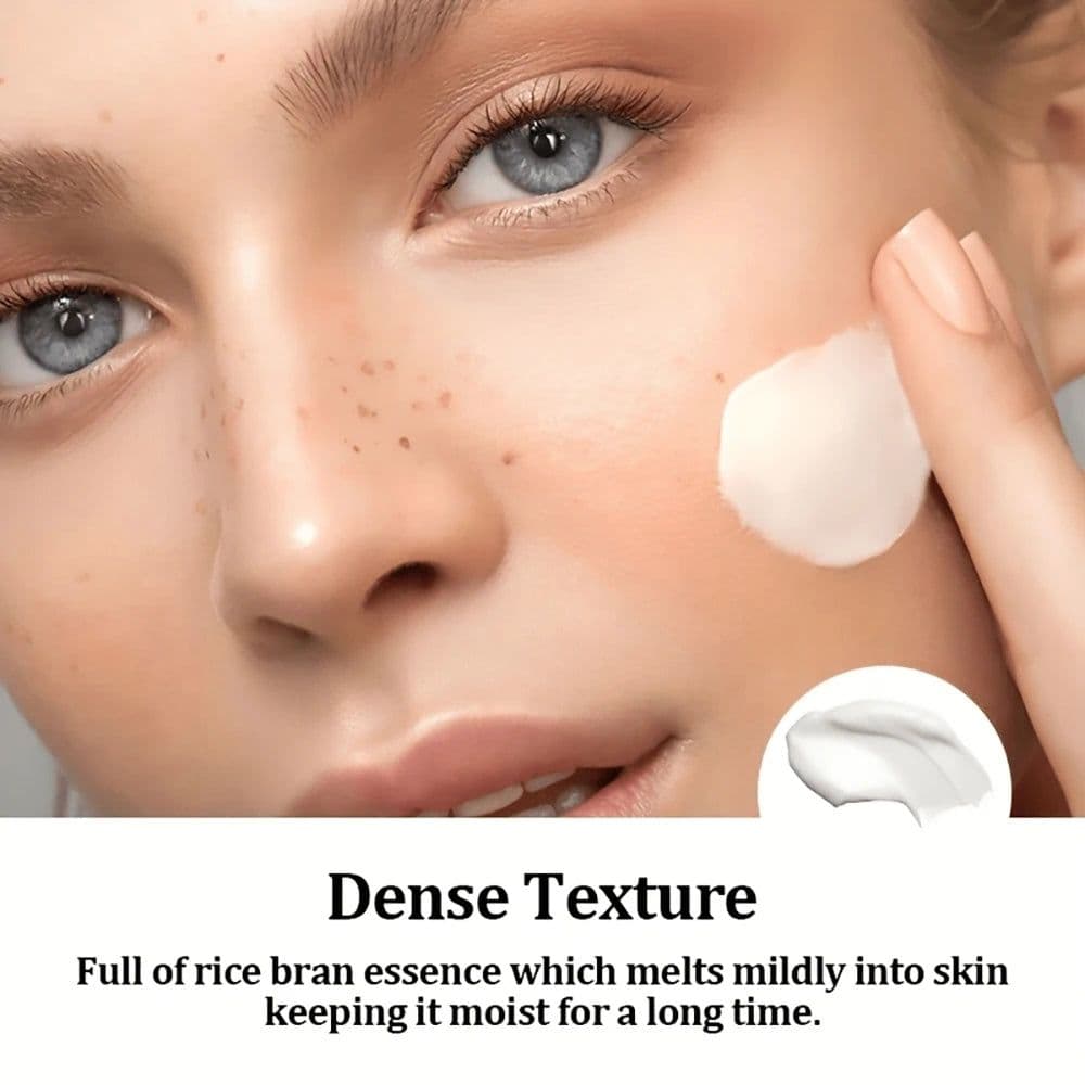 image-SUYARUN Korean Rice Extract Hydrating Face Cream 24H Moisture - Brightening Nourishing Skincare for Dry Sensitive Skin All Types