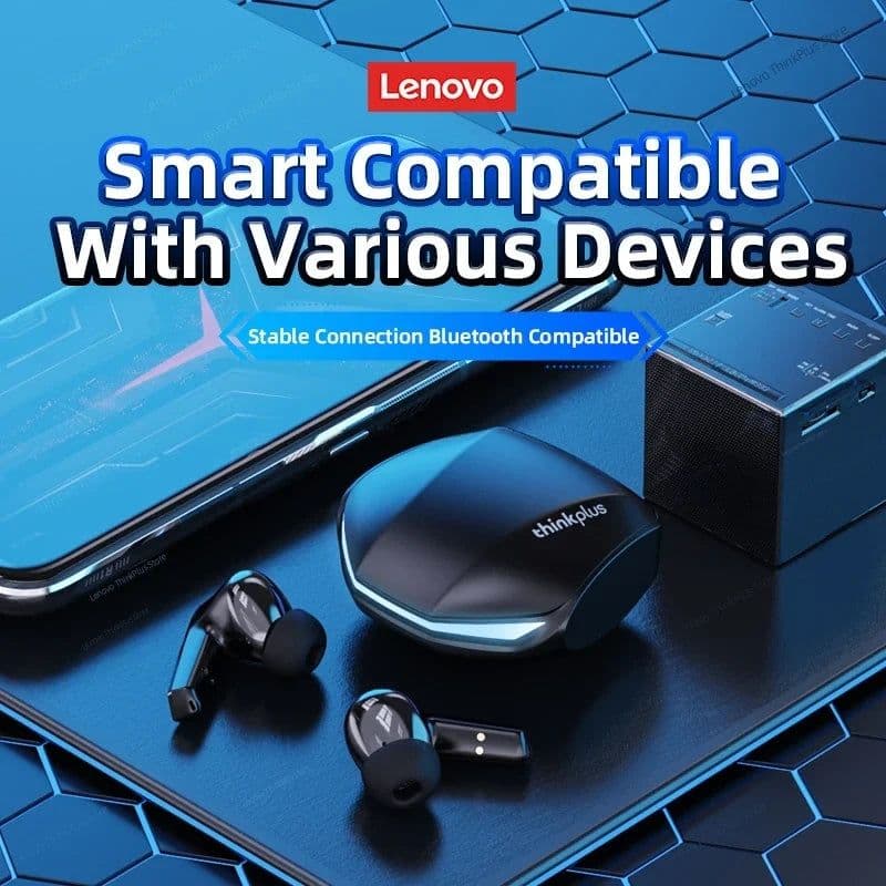 image-Choice Lenovo GM2 Pro TWS Wireless Headphones Earphone Bluetooth-compatible 5.3 Waterproof Headset with Mic for Xiaomi iPhone