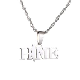 image-Stainless Steel Israel Map Pendant Necklace Hexagram Magen David Star of David Jewish Jewelry