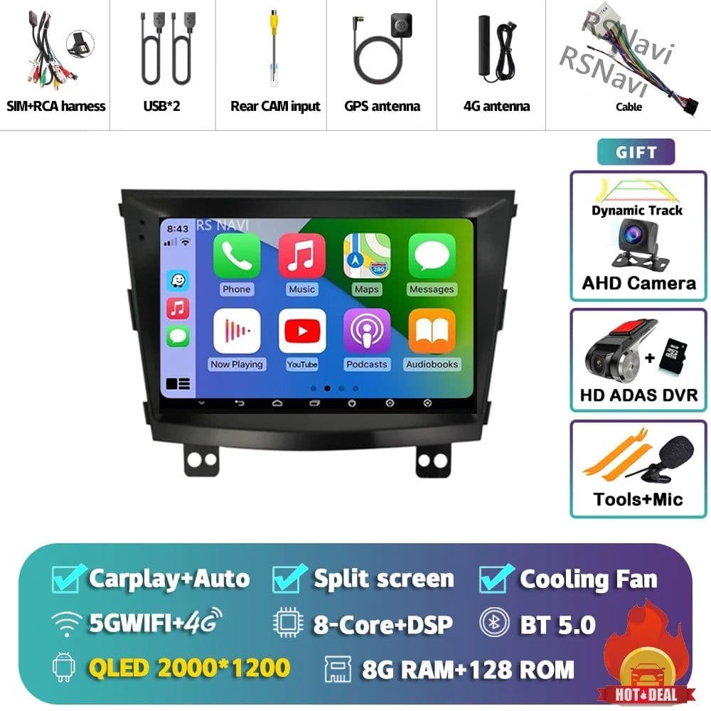 image-Android 15 Carplay Auto 2K Screen Car Radio Multimedia Player For SsangYong Tivoli 2015 -2022 Autoradio Stereo 2din Head Unit