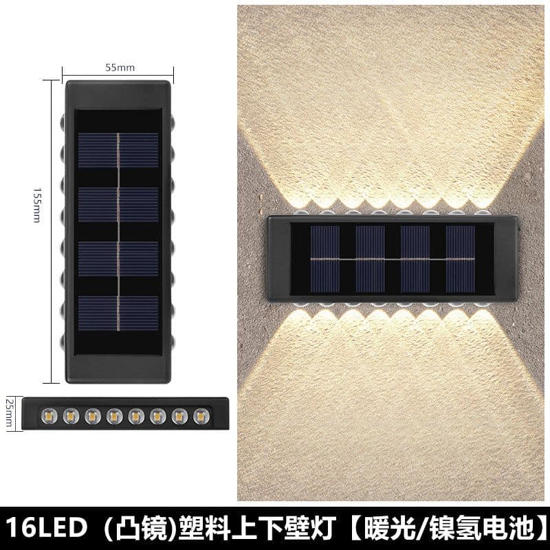 image-Solar outdoor garden lamp home wall lamp decoration layout wall washing wall new up and down luminous atmosphere wall lamp