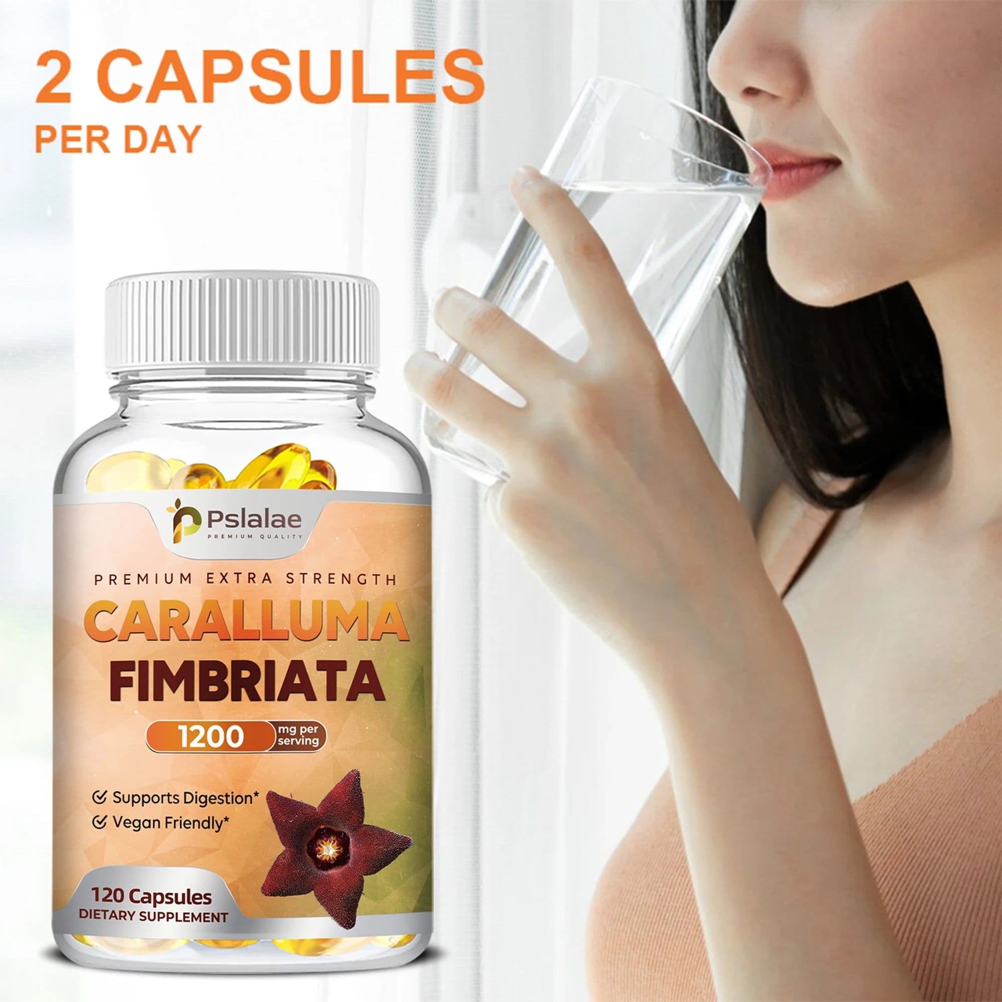 image-Caralluma Fimbriata Capsules - Improves Endurance, Improves Concentration, Boosts Metabolism, Immune Support - 120 Capsules