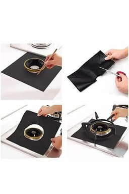 image-4-Piece Stove Burner Covers Reusable Stove Protector Liners Essential