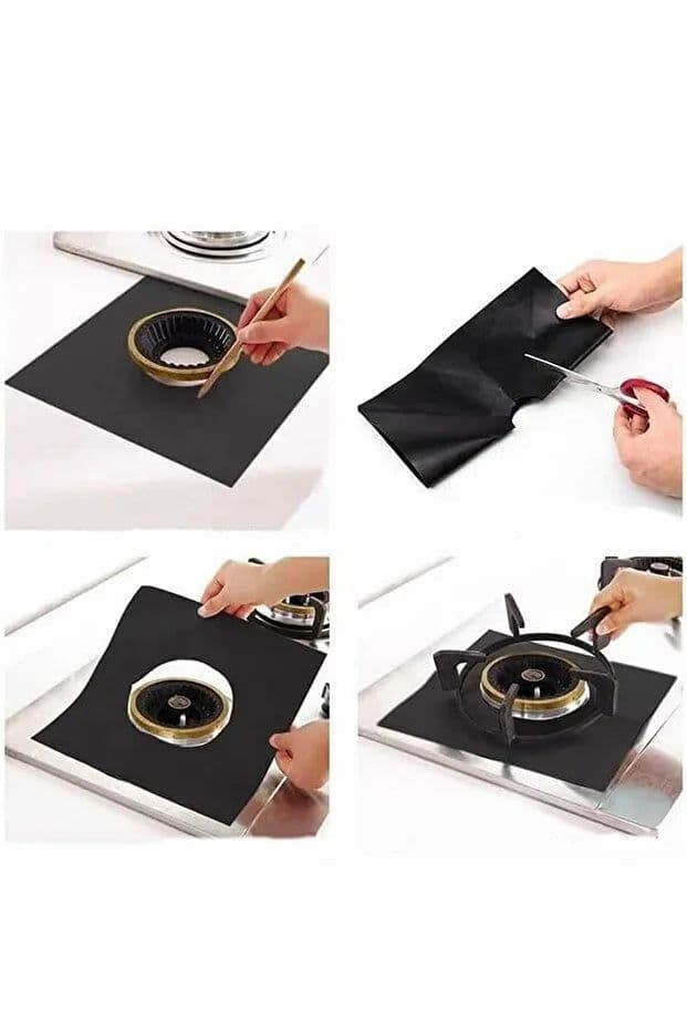 image-4-Piece Stove Burner Covers Reusable Stove Protector Liners Essential