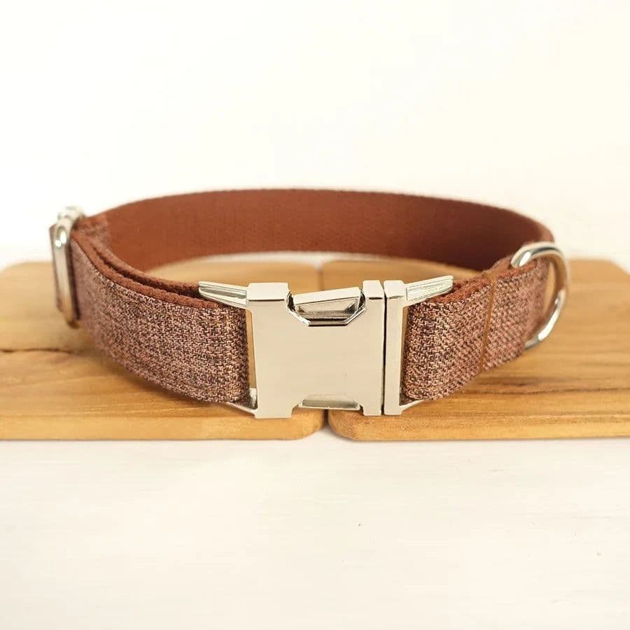 image-Personalized Dog Collar Customized Pet Collars Free Engraving ID Nameplate Tag Pet Accessory Suit Fiber Puppy Collars Leash