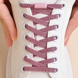 image-1Pair No Tie Shoe Laces Colorful Buckle Shoelaces Pearl Light Colorful Fashion Without Ties Elastic Laces Sneaker Kids Adult