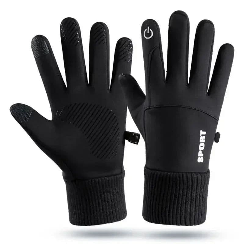 image-Men Winter Gloves Thermal Waterproof Cycling Motorcycle Gloves Full Finger TouchScreen Outdoor Running Skiing Gloves Non-slip