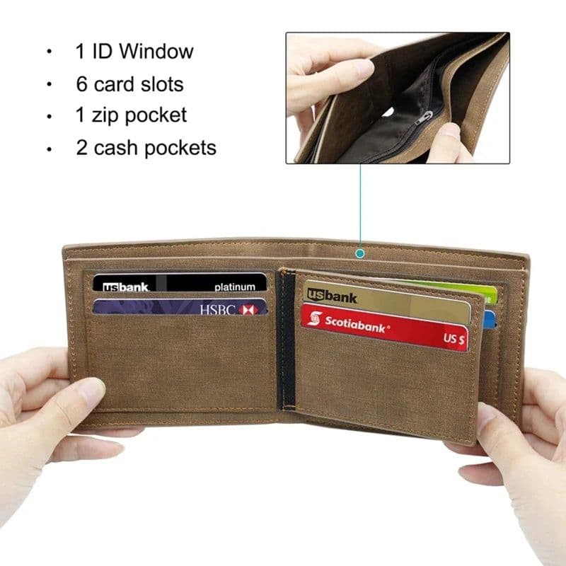 image-Picture Engraving Wallet PU Leather Wallet Bifold Custom Photo Engraved Wallet Festival Gifts For Him Custom Personalized Wallet