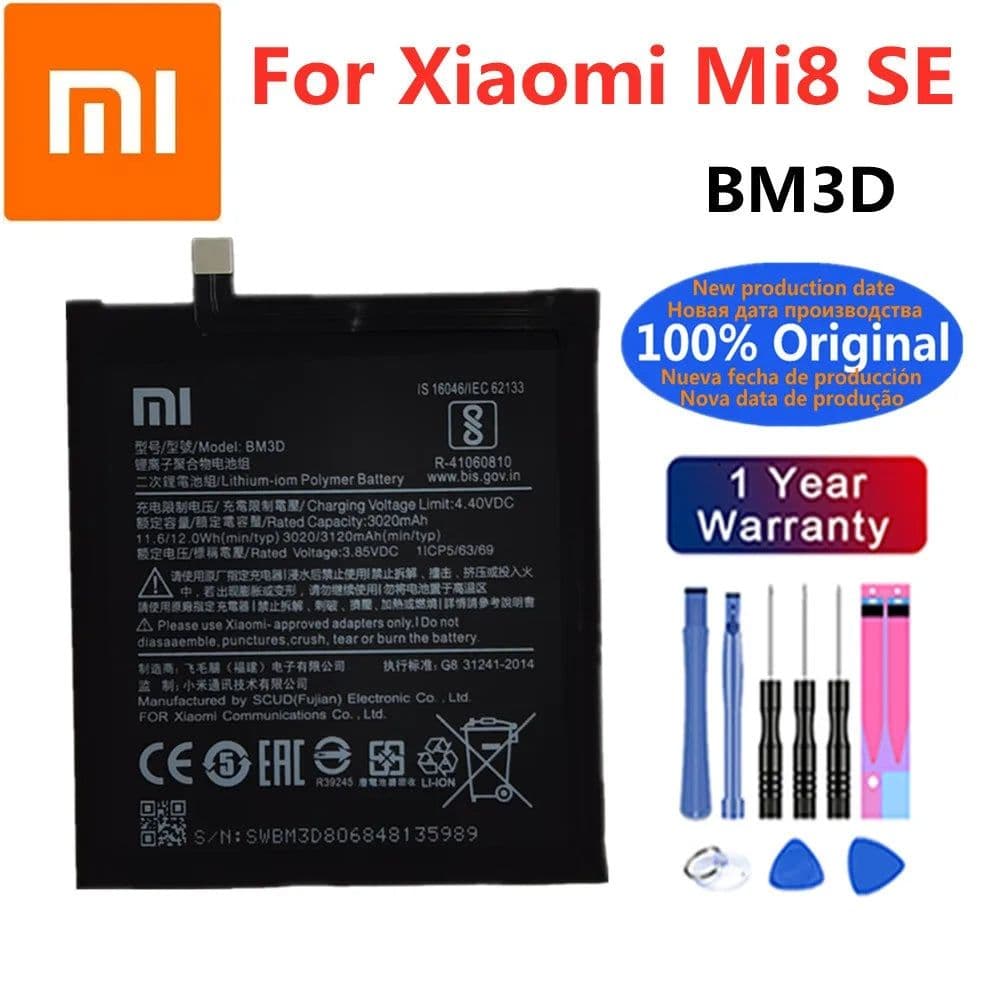 image-2024 Years High Quality 100% Original Battery BM3J BM3E For Xiaomi 8 Mi 8 Lite Mi8 Lite Pro SE Mi8 Explorer Mobile Phone Battery