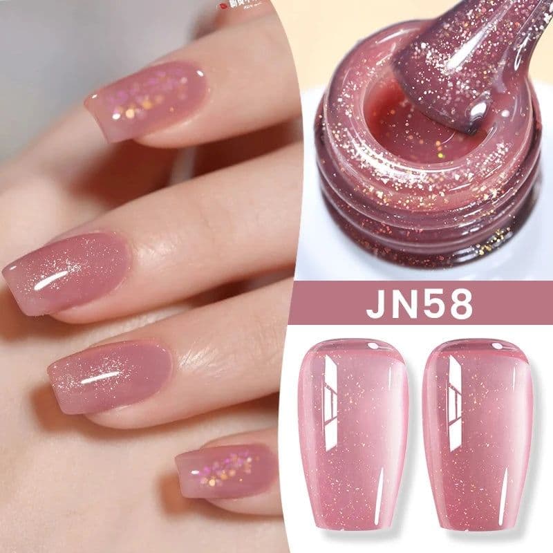 image-BORN PRETTY Milky White Jelly Nude Gel Nail Polish 10ml White Translucent Soak Off Gel Vernis Semi Permanent Need UV Light Cure