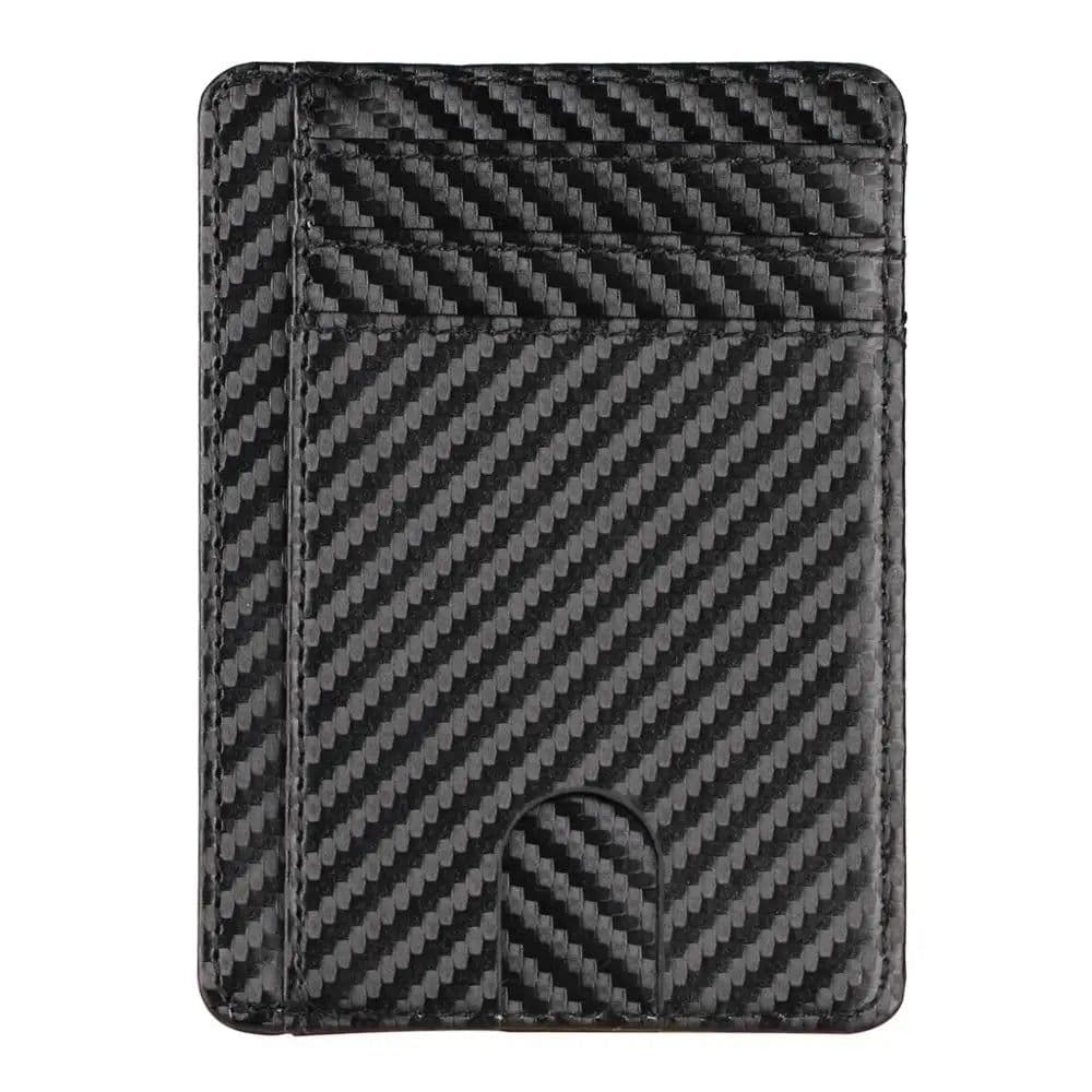 image-THINKTHENDO Slim RFID Blocking Leather Wallet Credit ID Card Holder Purse Money Case for Men Women 2020 Fashion Bag 11.5x8x0.5cm