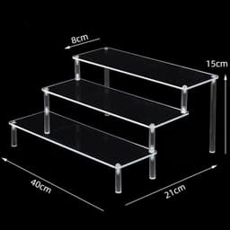 image-Acrylic Display stand for Amiibo Funko POP Figures,Cupcake Cosmetic Nail Polish Clay Figurine Jewelry for Display Stand Riser